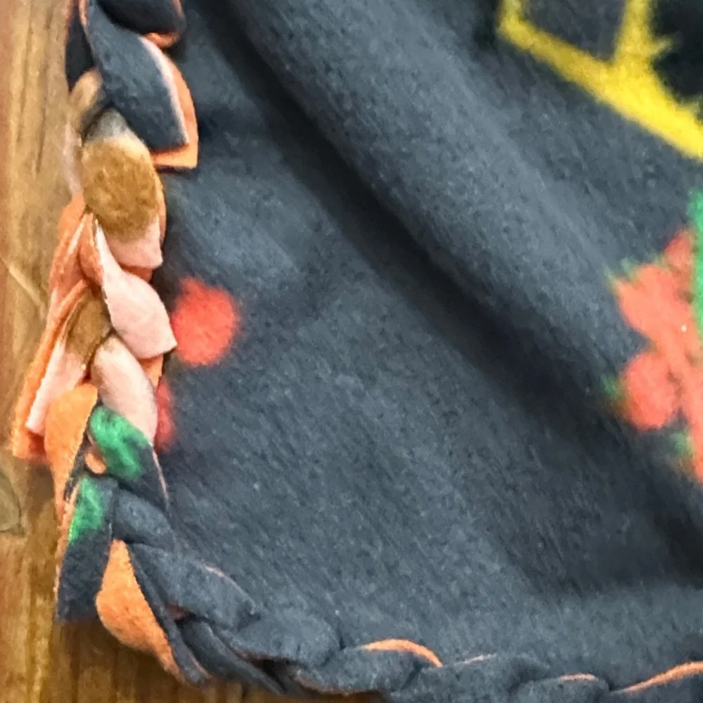 NWOT Security Blanket Gray & Orange Fleece Lovie, Farmer Pig & Tractor Design